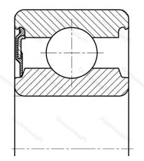 Модификация подшипника 2В0-20803АК2 размер 17x47x15,5 от производителя  ГПЗ-1 Модификация подшипника 2В0-20803АК2 размер 17x47x15,5 от производителя  ГПЗ-1