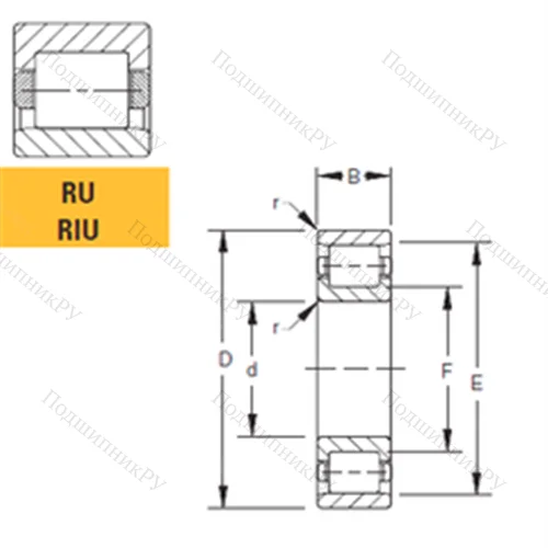 Подшипник роликовый радиальный 40RIU 133 от производителя  TIMKEN