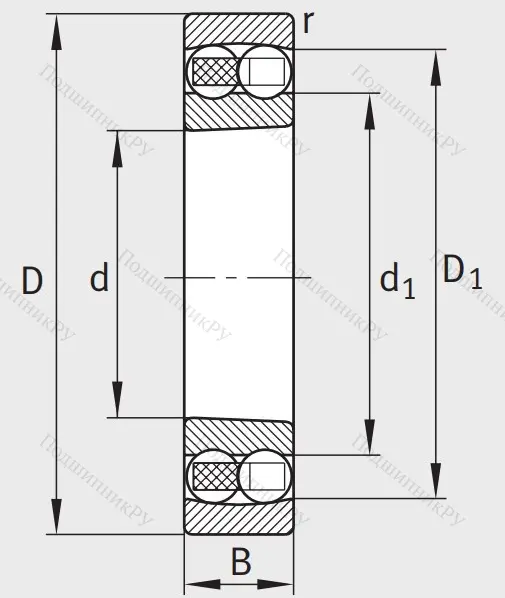 Двухрядный шариковый подшипник