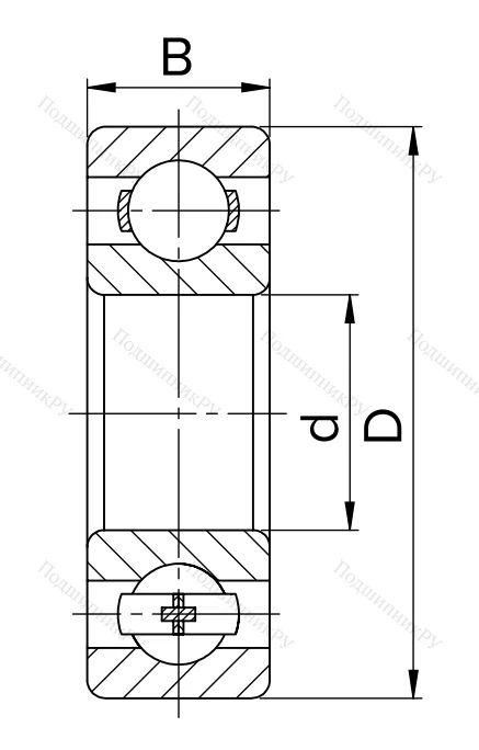Миниатюрный шариковый подшипник 6-1000084 в Владимире
