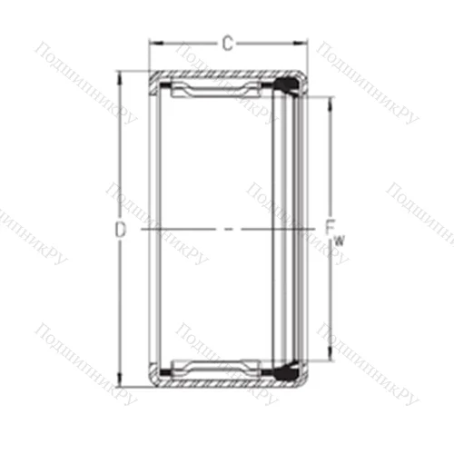 Подшипник игольчатый радиальный SCE 1211P
