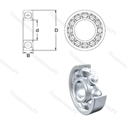 Подшипник шариковый радиальный 61811 от производителя  ZEN Подшипник шариковый радиальный 61811 от производителя  ZEN