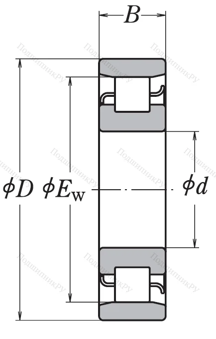 Роликовый цилиндрический подшипник N 217 W от производителя  NSK