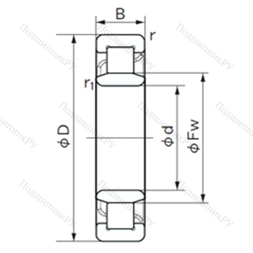 Подшипник роликовый радиальный NU 326