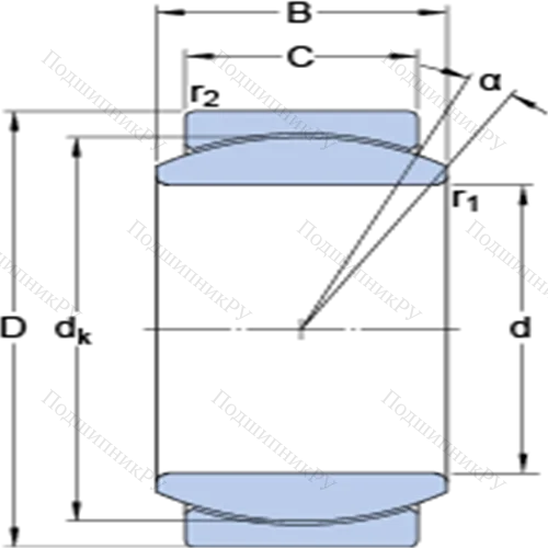 Радиальные сферические подшипники скольжения с контактными поверхностями сталь/сталь, требующие техобслуживания GE 15 TXGR