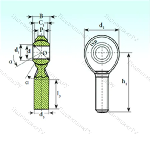 Подшипник скольжения сферический TSM.R 25