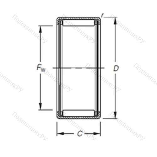 Подшипник игольчатый радиальный HK 2816