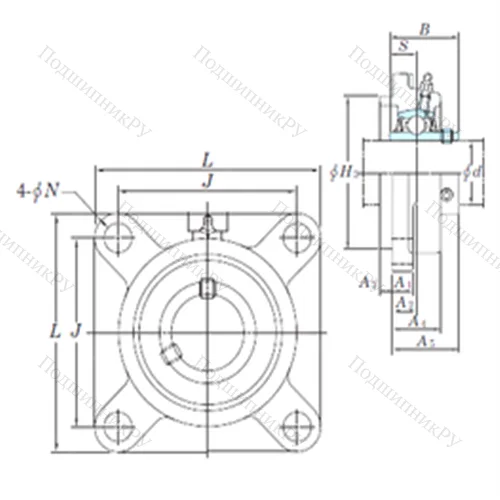 Подшипниковый узел шариковый радиальный UCFS 315-47