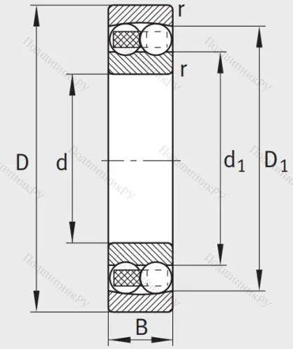 Двухрядный шариковый подшипник 2310 TVH от производителя  FAG Двухрядный шариковый подшипник 2310 TVH от производителя  FAG