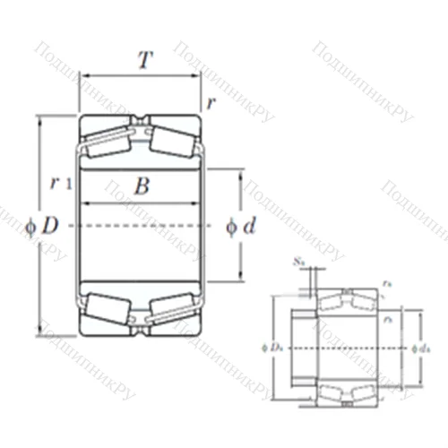 Подшипник роликовый радиально-упорный 45226 от производителя  KOYO