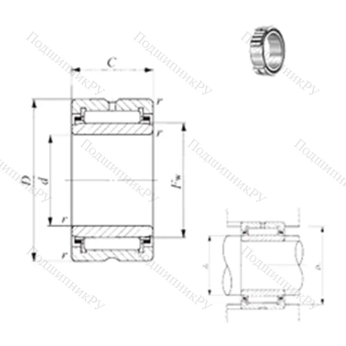 Подшипник игольчатый радиальный TAFI 9512526