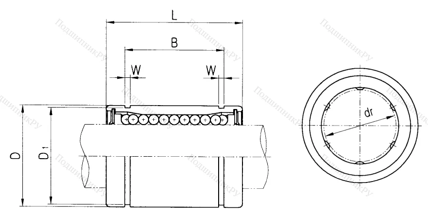 Подшипник LME 16 UU. KB 1636 UU (MTM) в Владимире