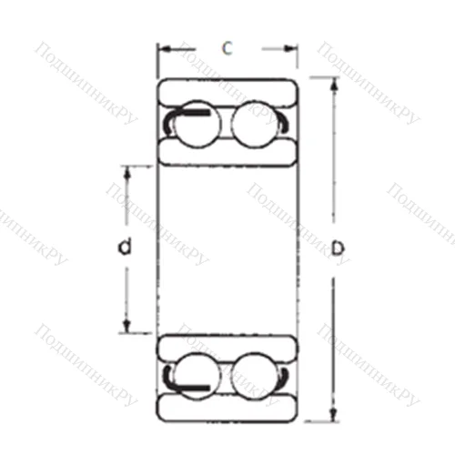 Подшипник шариковый радиальный 4303ZZ