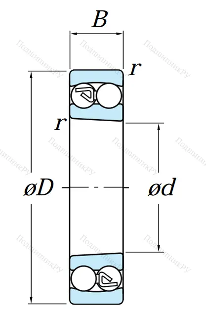 Двухрядный шариковый подшипник