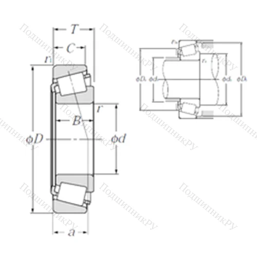 Подшипник роликовый радиально-упорный 4T-13889/13830 от производителя  NTN Подшипник роликовый радиально-упорный 4T-13889/13830 от производителя  NTN