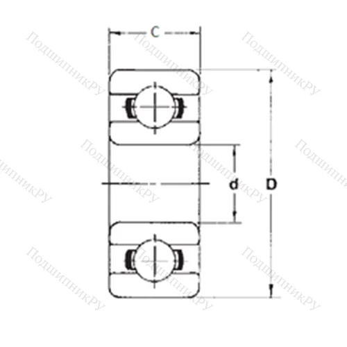 Подшипник шариковый радиальный 77R 18