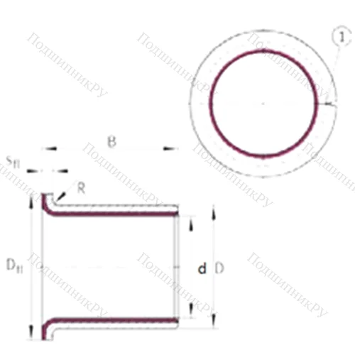 Подшипник скольжения EGF 15090-E 40