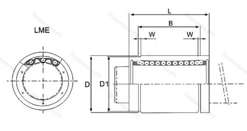 Подшипник LME 20 UU. KB 2045 UU (MTM) в Владимире