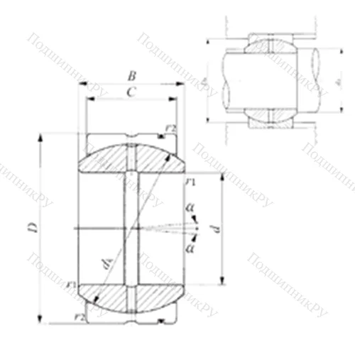Подшипник скольжения сферический SB 150220120