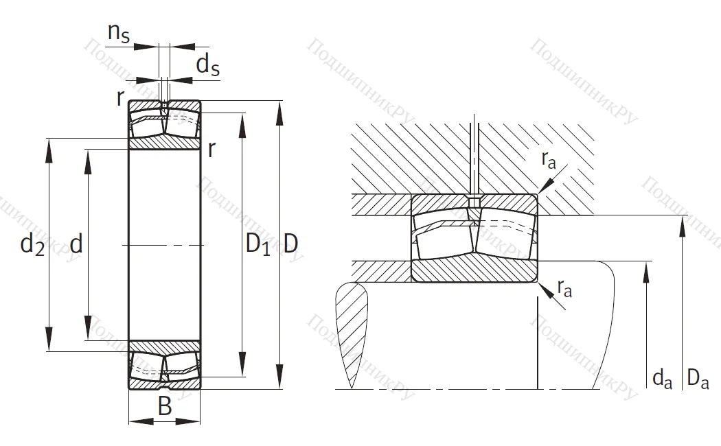 Сферический роликовый подшипник