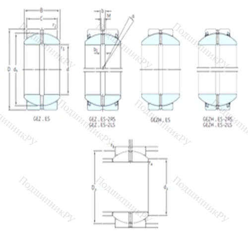 Подшипник скольжения сферический GEZ 106ES
