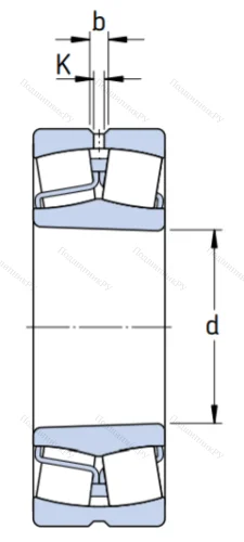 Сферический роликовый подшипник с конической посадкой на вал 22216 EK от производителя  SKF