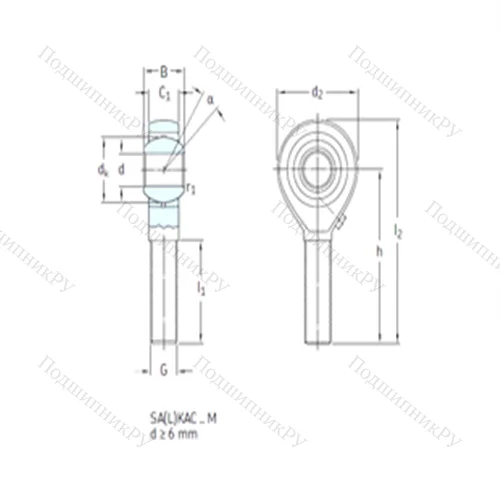 Подшипник скольжения сферический SALKAC 22M