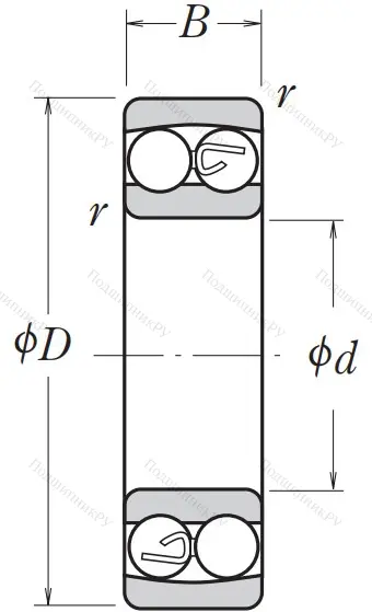 Двухрядный шариковый подшипник