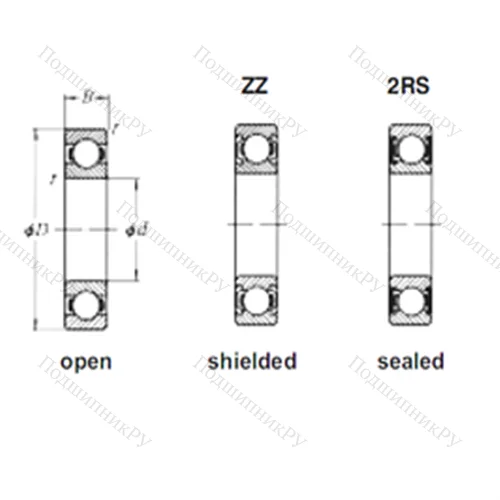 Подшипник шариковый радиальный 16016ZZ от производителя  CRAFT