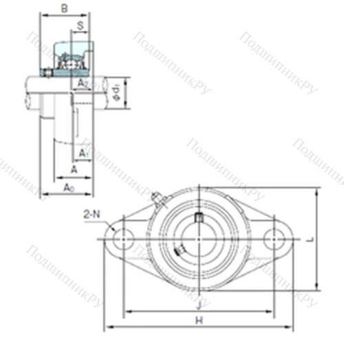 Подшипниковый узел шариковый радиальный UCFLX 07