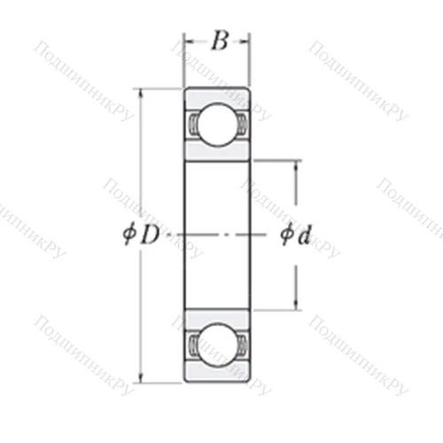 Подшипник шариковый радиальный MJ 7.1/2