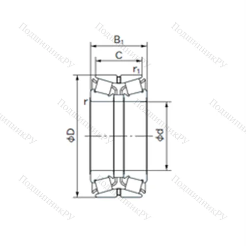 Подшипник роликовый радиально-упорный 180KBE 130 от производителя  NACHI Подшипник роликовый радиально-упорный 180KBE 130 от производителя  NACHI