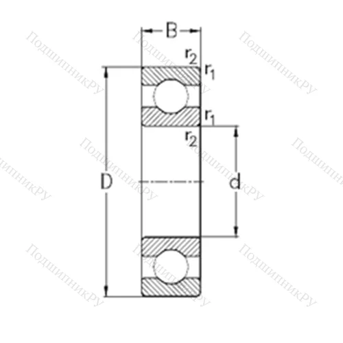 Подшипник шариковый радиальный 61932-MA