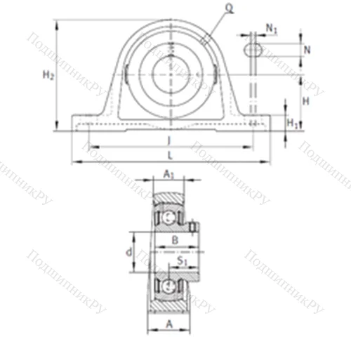 Подшипниковый узел шариковый радиальный PASEY 5/8