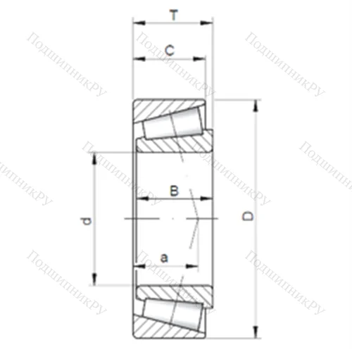 Подшипник роликовый радиально-упорный 32016 от производителя  CRAFT