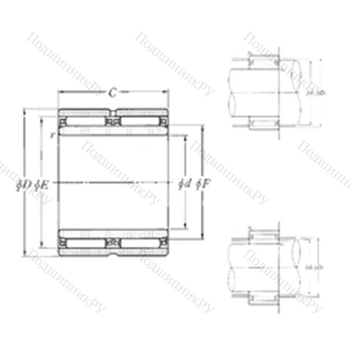 Подшипник игольчатый радиальный NAO-25?40?26ZW
