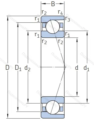Сверхточный подшипник 7202 CD/HCP 4ADGA от производителя  SKF