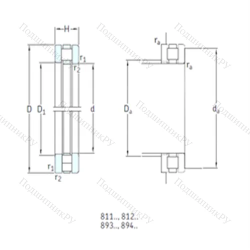 Подшипник роликовый упорный 81264M от производителя  SKF Подшипник роликовый упорный 81264M от производителя  SKF