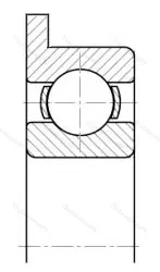 Подшипник  1840081 размер 1x3x1 от производителя  ГПЗ-1
