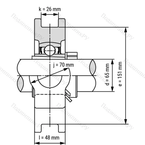 Подшипниковый узел UKT 215 - Вал: 65 мм от производителя  LPZ