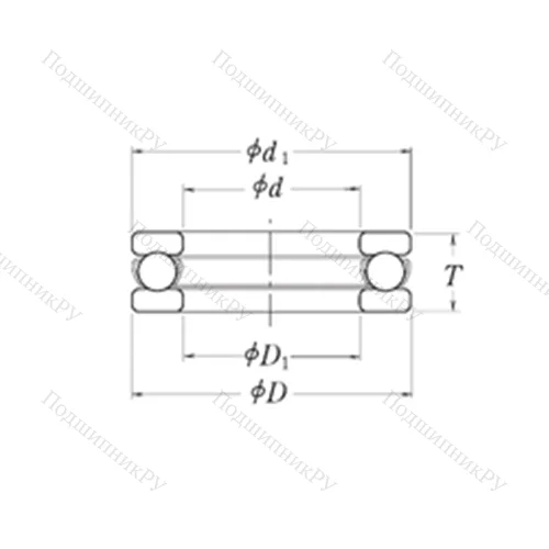 Подшипник шариковый упорный MT 1.1/8