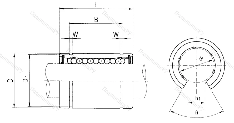 Подшипник LME 20 OP (CX) (KB 2045 OP) в Владимире