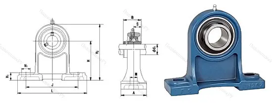 Подшипниковый узел UCPH 204