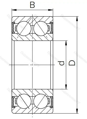 Радиально-упорный шариковый подшипник 3056213 2RS (3213 2RS) в Владимире
