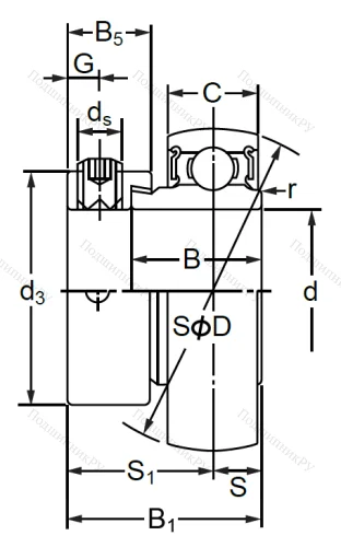 Корпусный подшипник SA 202 (AEL 202) в Владимире