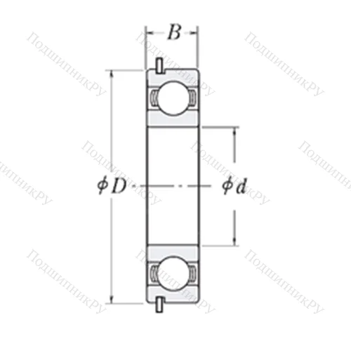 Подшипник шариковый радиальный LJ 1.3/4-NR
