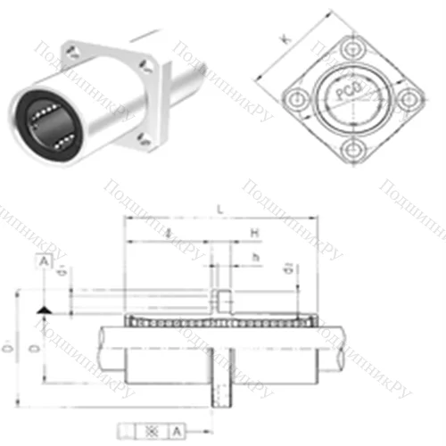 Подшипник шариковый линейный LMKM 60