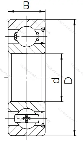 Шариковый однорядный подшипник 60311 (6311 Z) в Владимире