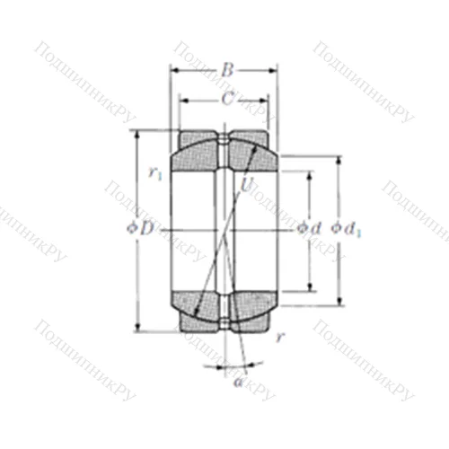 Подшипник скольжения сферический 160FSF 230