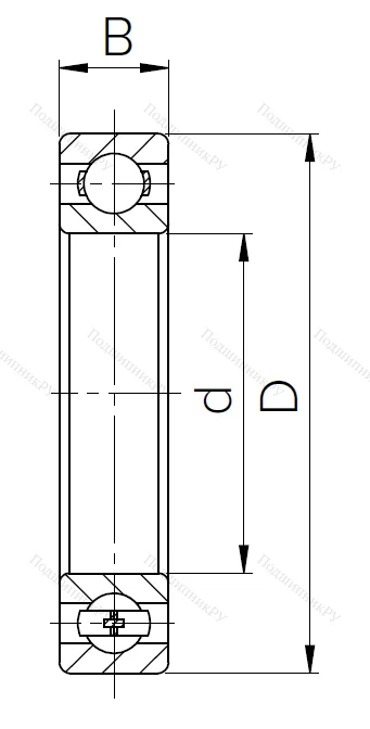 Шариковый однорядный подшипник 308 (6308) в Владимире